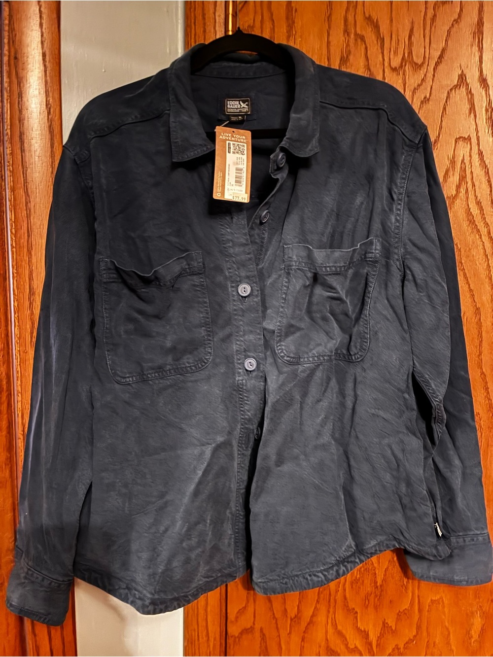 Dark Navy Button-Up Shirt